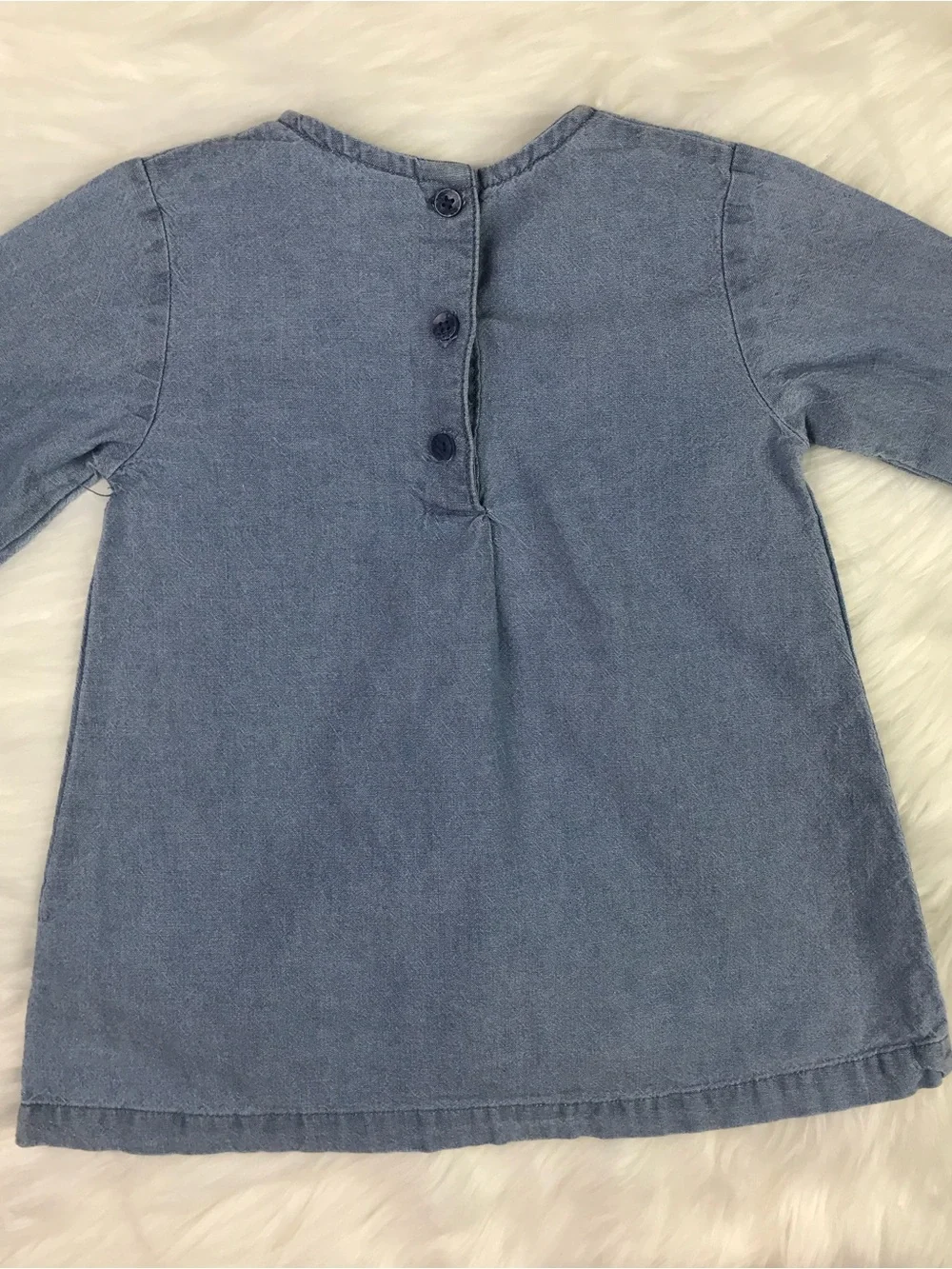 Carter’s Toddler Girls Embroidered Geo Jean Denim Long Sleeve Tunic Dress 2T